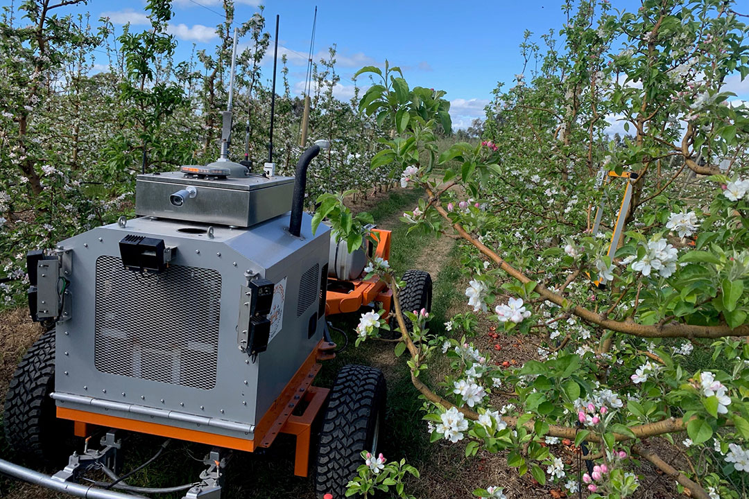 trolley bus sti Forbedre SwarmFarm and Green Atlas develop thinning robot for apple orchards -  Future Farming
